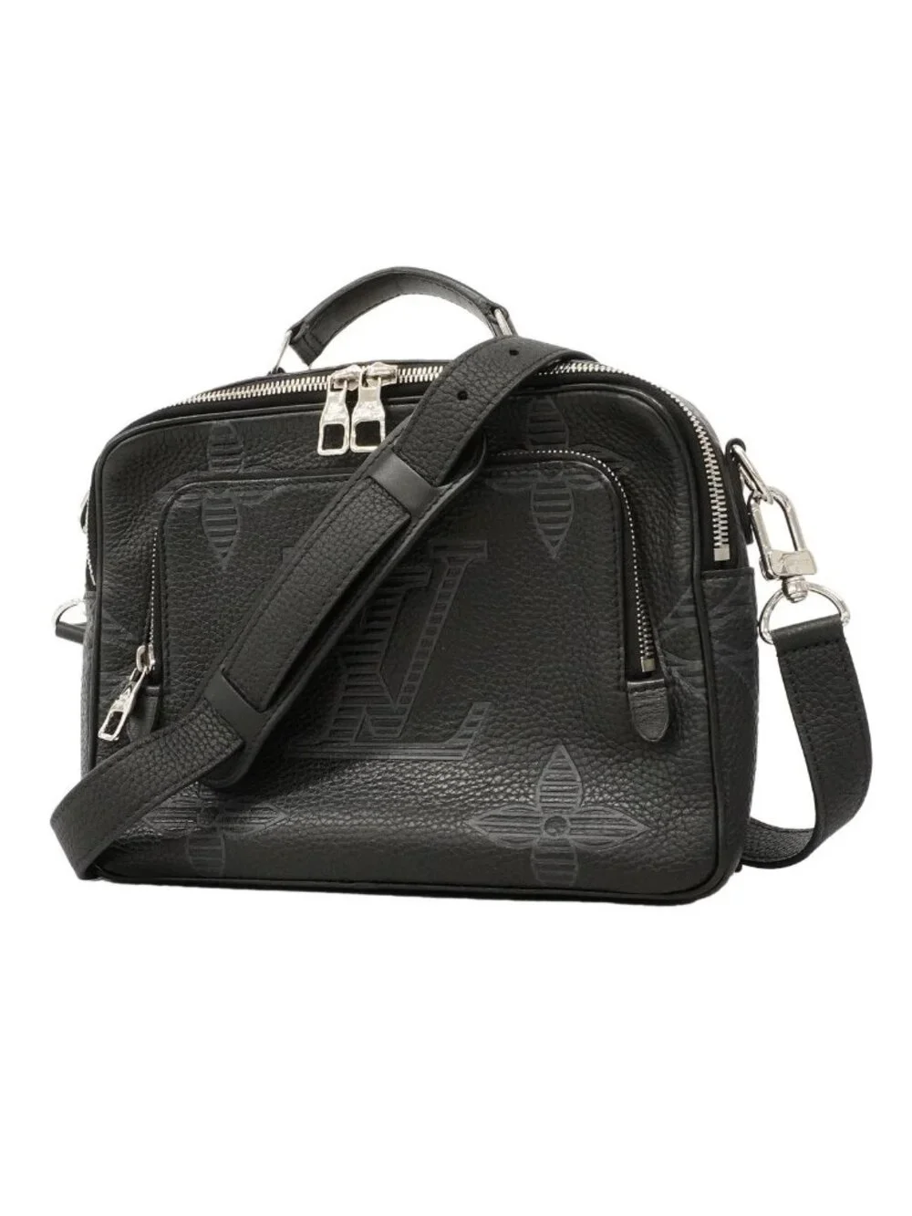 Louis Vuitton Monogram Giant Taurillon Shadow Flight Case Noir 2-Way Bag